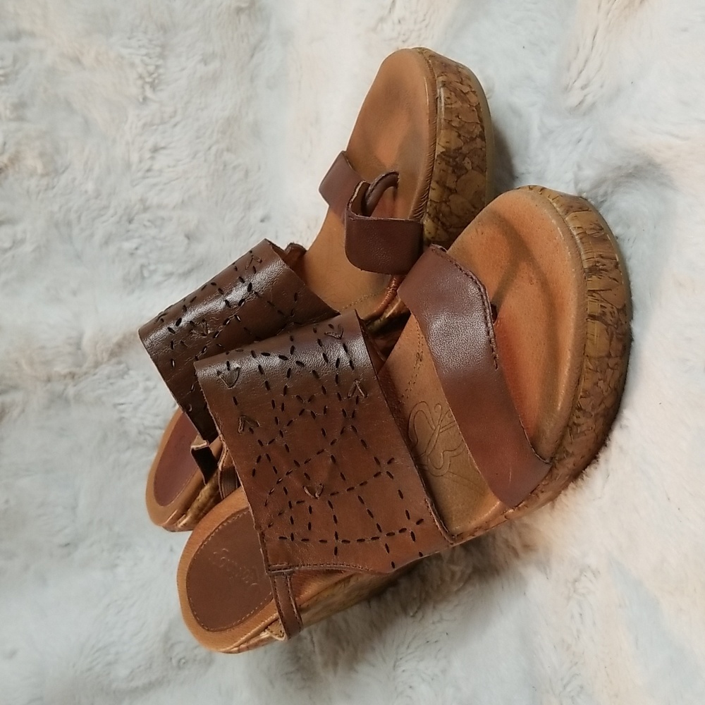 Klogs Kravings Leather Wedge Sandals Womens Size 7 Summer